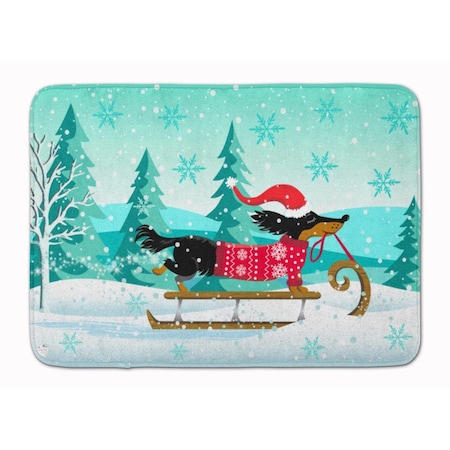 Carolines Treasures Merry Christmas Dachshund Machine Washable Memory Foam Mat VHA3030RUG